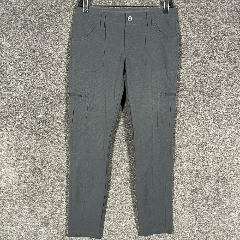 Kuhl Pants Womens 4 Regular Gray Slim‎ Fit Hiking Cargo Pockets Horizn Skinny